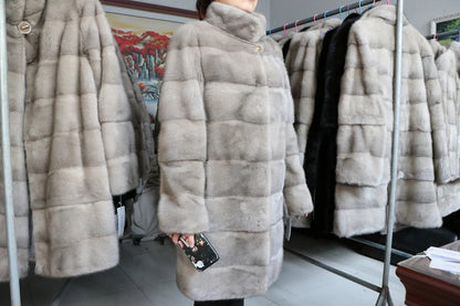 Fancy Rani Real Mink Fur Coat Natural Women Winter Long Leather Jacket Luxury Female Clothes  2023 Mink Fur Coat Women Promotion Badiee Stylez