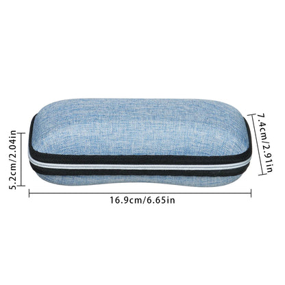 1 Pcs Zipper Closure Sunglasses Hard Box Eyewear Case Simple Style Portable EVA Reading Glasses Protective Box Unisex Travel