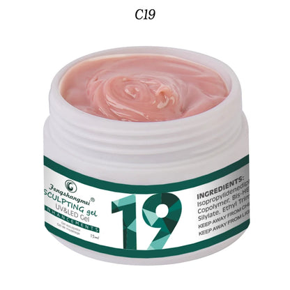 fengshangmei 15ml UV Gel For Nail Extensions Camoufalge Builder UV Gel Nail Polish Varnish 3D Thick Constructor Gel For Building USA-19