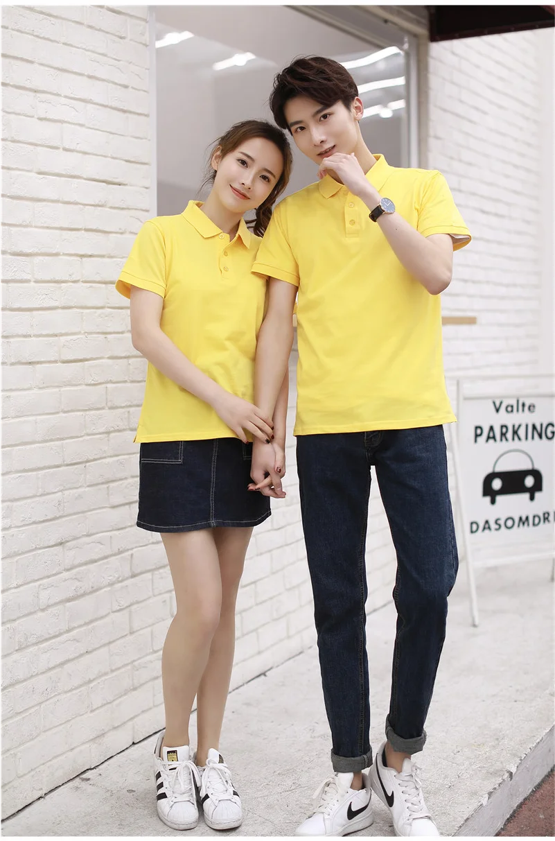 Women's 100% Combed Cotton Pure Cotton Short-sleeved Polo Shirt Custom Printed Embroidery Lgoo Solid Color Breathable Polo Shirt