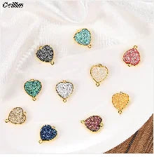 New In Earrings Dried Flower Crystal Dangle Hoop Earrings For Women Stainless Steel Diycharm Long Earring Cute Jewelry Wholesale