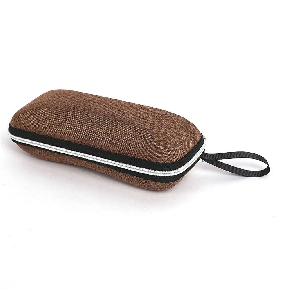 1 Pcs Zipper Closure Sunglasses Hard Box Eyewear Case Simple Style Portable EVA Reading Glasses Protective Box Unisex Travel coffee