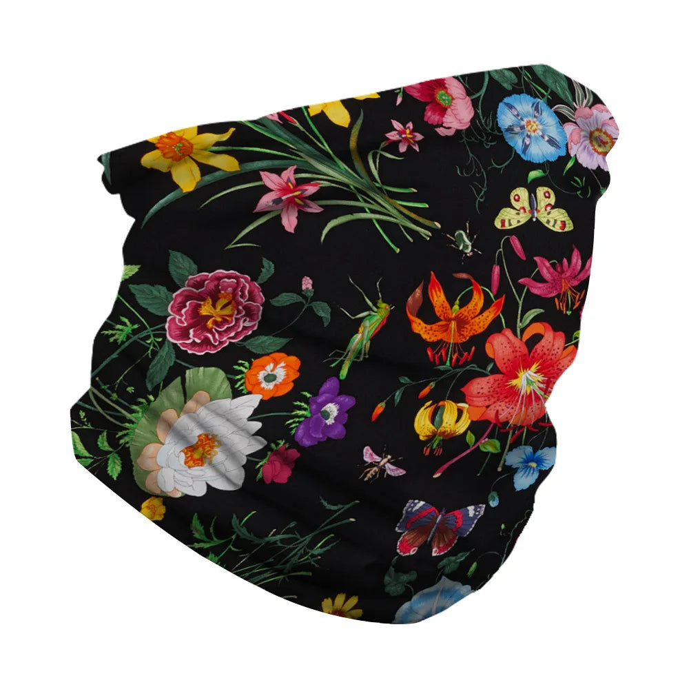 Women and men Fashionable digital print outdoor cycling neck gaiter and mask multi-functional magic headband and magic scarf