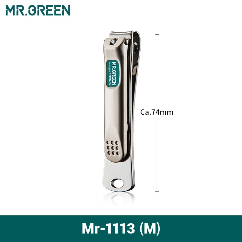 MR.GREEN Nail Clippers Stainless Steel Curved blade Clipper Fingernail Scissors Cutter Manicure tools trimmer with nail files Mr-1113