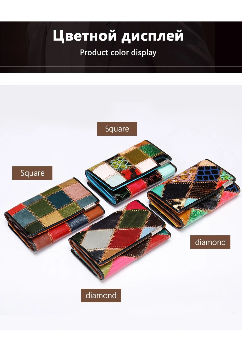 WESTAL Women's Wallet Female Wallet Genuine Leather Purse For Women Crocodile Pattern Design Luxury Brand Lady Clutch Female