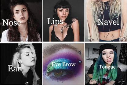 G23 Titanium Piercing Jewelry 16G 8/10/12mm Nose Ring Half Ring CZ Paved D Shape Segment Ring Clicke Cartilage Tragus Helix Lip