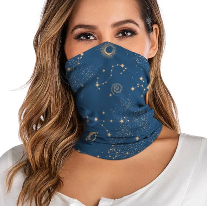 3D digital printed women's outdoor Bandana Breathable Face Scarf Fishing Cycling Sport Elastic Tube Neck Gaiter headband scarf