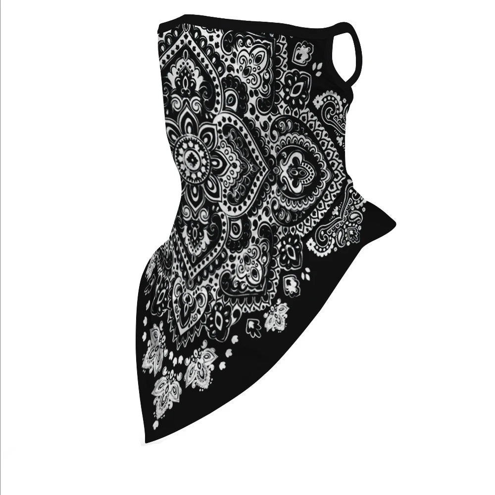 1PC Floral Print Multi-Function Scarf Neck Cover Face Mask Cycling Balaclava Bandana Scarf Cap Headwear Outdoor Sport Accessory