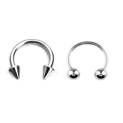 2pcs Stainless Steel Nose Hoop Ring Septum Rings Lip Studs Nostril Earrings Circular Tragus Ear Piercing Horseshoe Body Jewelry Badiee Stylez