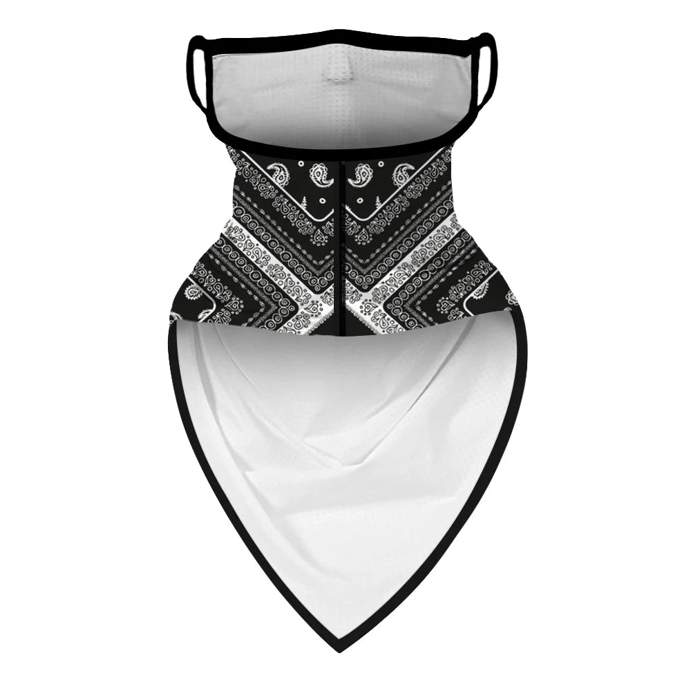 1PC Floral Print Multi-Function Scarf Neck Cover Face Mask Cycling Balaclava Bandana Scarf Cap Headwear Outdoor Sport Accessory