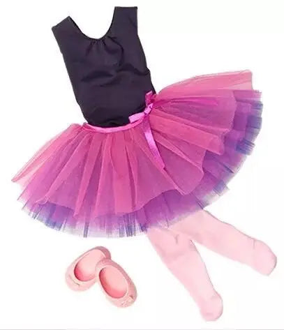 Ballet Yoga Training Suit Pajamas For American 18 Inch Girl Doll Clothes Accesories 43 cm Born Baby Items Our Generation Nenuco Badiee Stylez