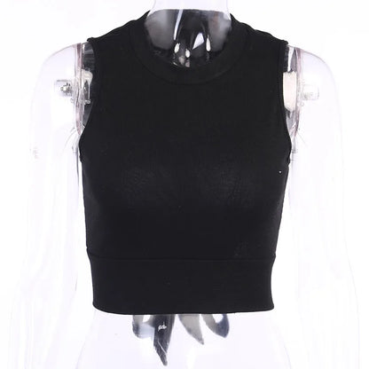 Sexy backless women tank top bandage slim crop top summer 2024 casual streetwear tops solid cotton soft criss cross top