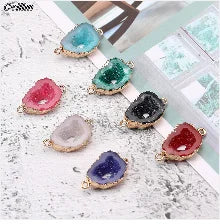 New In Earrings Dried Flower Crystal Dangle Hoop Earrings For Women Stainless Steel Diycharm Long Earring Cute Jewelry Wholesale