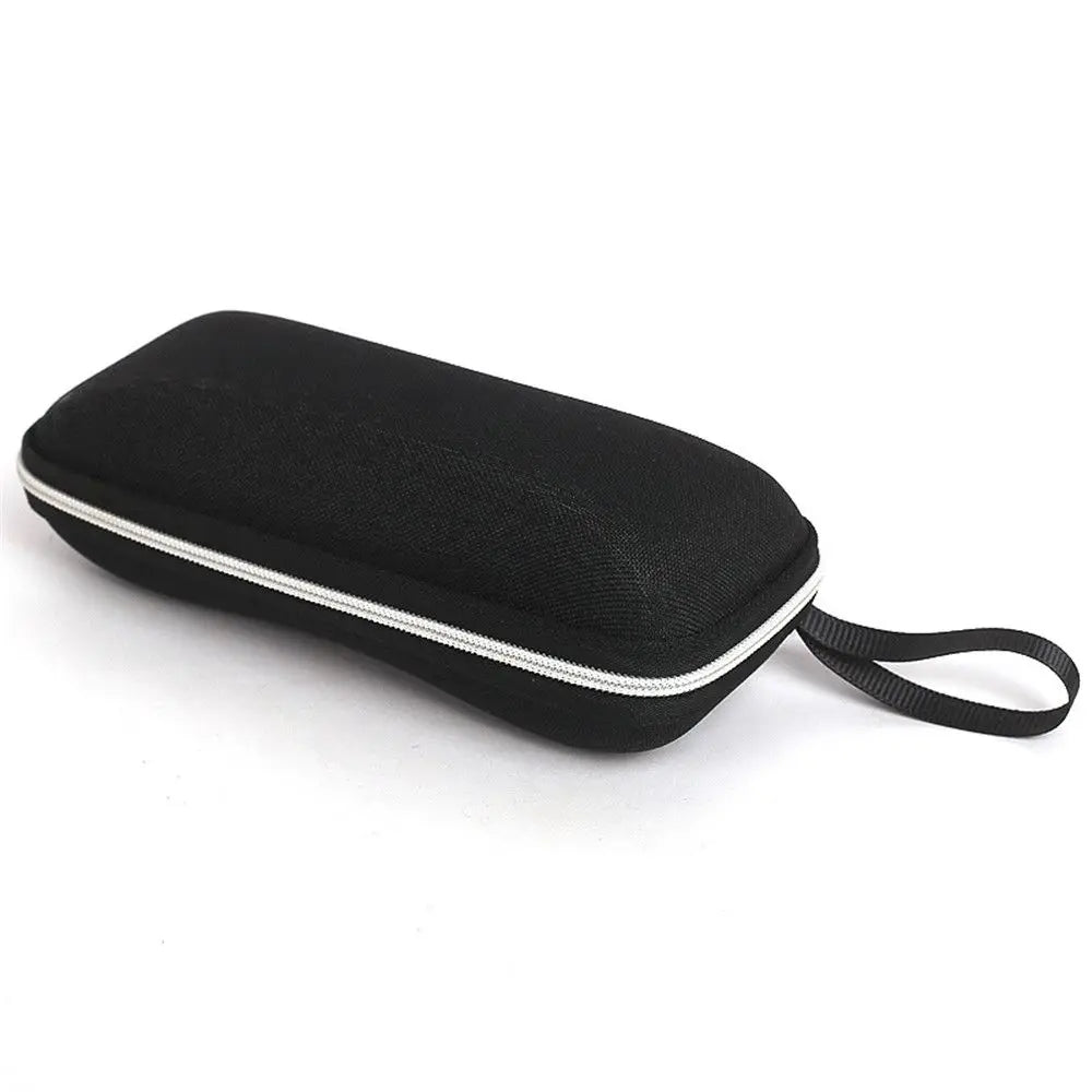 1 Pcs Zipper Closure Sunglasses Hard Box Eyewear Case Simple Style Portable EVA Reading Glasses Protective Box Unisex Travel black