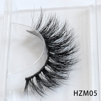 Dropshipping 15-18mm 3D Resuable Dramatic Wispy Mink Fake Eyelashes Makeup Strip False Lashes With Free Eyelash Packaging Boxes HZM05 MIX