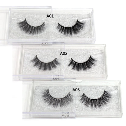 LEHUAMAO False Eyelashes Mink Lashes Natural Thick False Eyelashes Extension Wispy Soft Lashes Makeup Tools D22