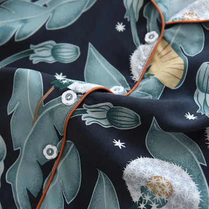 summer news pijama mujer thin section short-sleeved shorts large floral print pajamas home service ladies pajamas for women