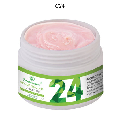 fengshangmei 15ml UV Gel For Nail Extensions Camoufalge Builder UV Gel Nail Polish Varnish 3D Thick Constructor Gel For Building USA-24