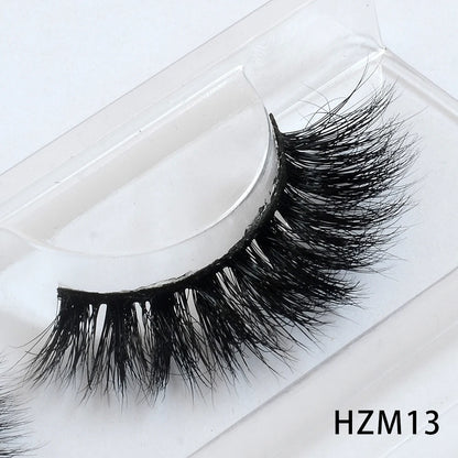 Dropshipping 15-18mm 3D Resuable Dramatic Wispy Mink Fake Eyelashes Makeup Strip False Lashes With Free Eyelash Packaging Boxes HZM13 MIX
