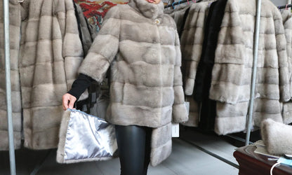 Fancy Rani Real Mink Fur Coat Natural Women Winter Long Leather Jacket Luxury Female Clothes  2023 Mink Fur Coat Women Promotion Badiee Stylez