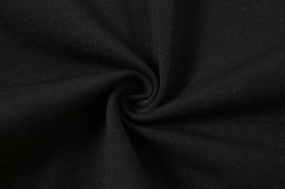 Patchwork Black T-shirts Gothic One Shoulder Sleeve Y2k Crop Tops Ruffles Hem Hip Hop Techwear Women Tees