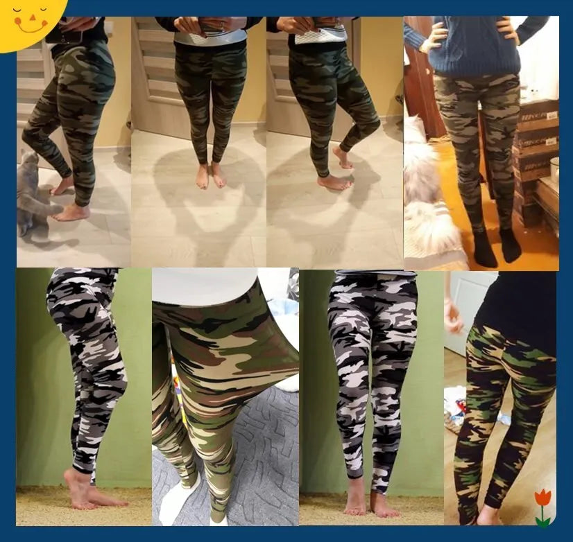 Women Fashion Camouflage Leggings Sexy Print Femme Push Up Pants Casual Camo Sport Workout Fitness Legging