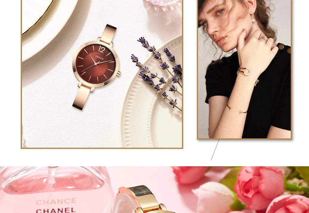 CURREN Watch For Women 9012 Top Brand Luxury Quartz Clock Casual Fashion Ladies Wristwatch Lady Clock Relogio Feminino