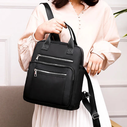 Women Backpack Travel Casual Waterproof Oxford Shoulder Bags Female Large Capacity Handbag Rucksack Black Purse School Pack