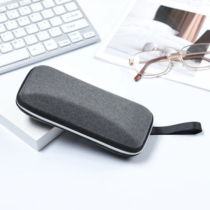 1 Pcs Zipper Closure Sunglasses Hard Box Eyewear Case Simple Style Portable EVA Reading Glasses Protective Box Unisex Travel