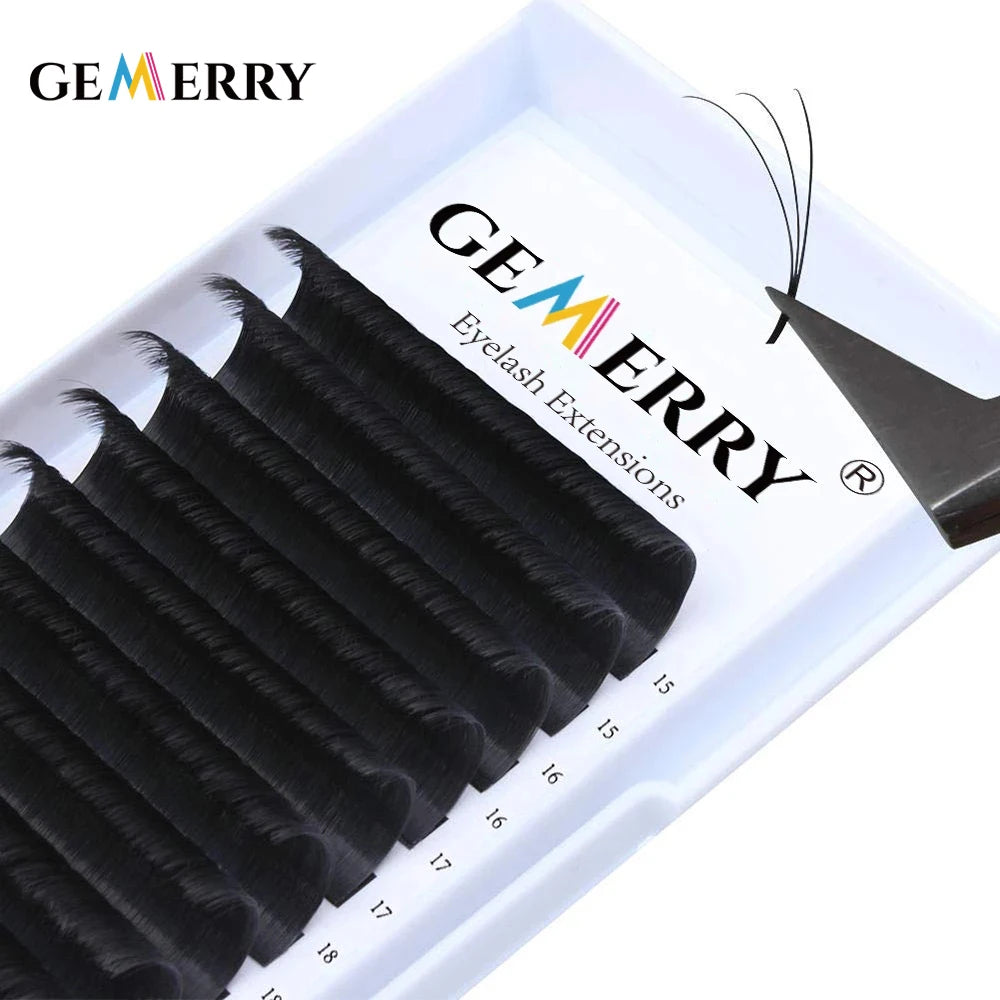 GEMERRY Easy Fan Lashes Eyelashes Extension Artificial Lash Faux Mink Makeup Cils Long Blooming Russian Volume False Eyelash MIX 20-25MM|CHINA