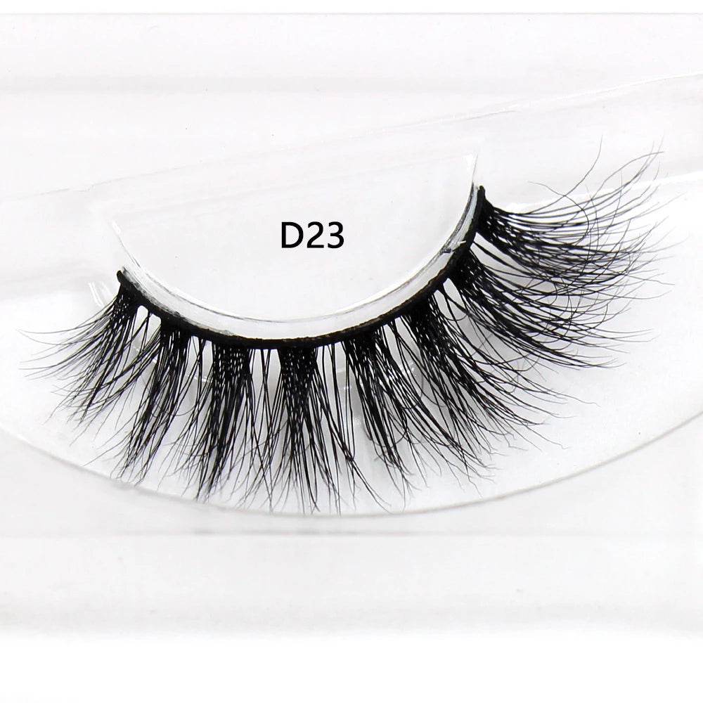 LEHUAMAO False Eyelashes Mink Lashes Natural Thick False Eyelashes Extension Wispy Soft Lashes Makeup Tools D22