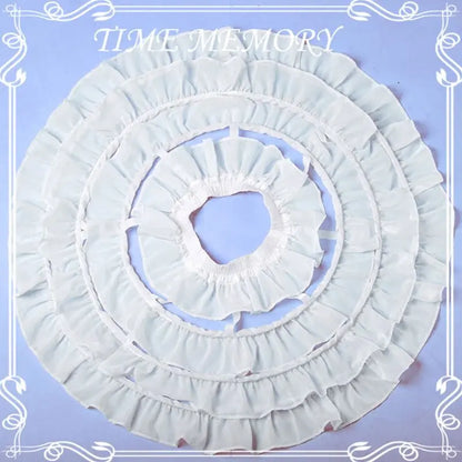 Women Girls Lolita Hollow Lotus Leaf Lace Bird Cage Fish Bone Skirt Cosplay Dress Skirt Petticoat Bride Wedding Dress Lining