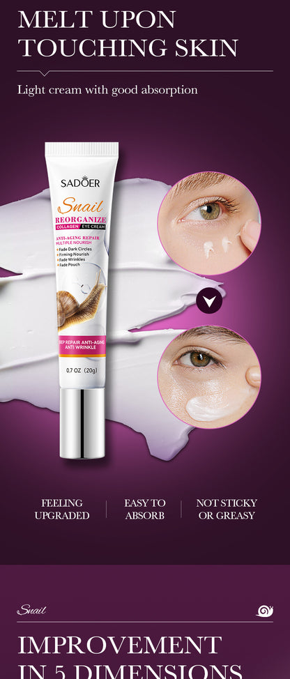 Remove Eyes Bags Eye CreamSnail Collagen Anti Dark Circles Anti-wrinkleMoisturizing Firming Beauty Eyes SkinCare Products