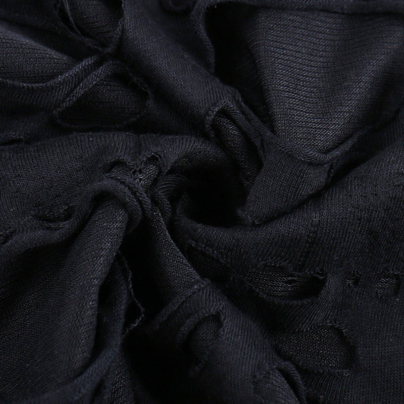 AltGoth Cyber Y2k Hole Vest Women Streetwear Harajuku Vintage Gothic Sexy O-neck Mesh Patchwork See Through Crop Tank Tops Femme