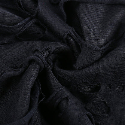 AltGoth Cyber Y2k Hole Vest Women Streetwear Harajuku Vintage Gothic Sexy O-neck Mesh Patchwork See Through Crop Tank Tops Femme