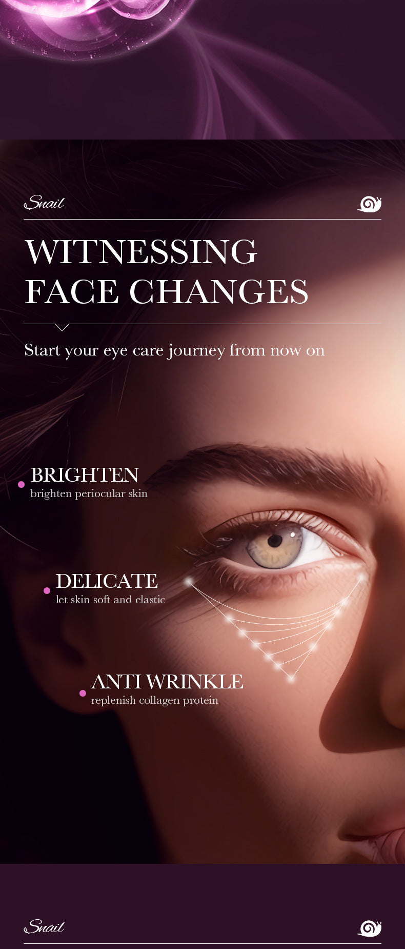 Remove Eyes Bags Eye CreamSnail Collagen Anti Dark Circles Anti-wrinkleMoisturizing Firming Beauty Eyes SkinCare Products