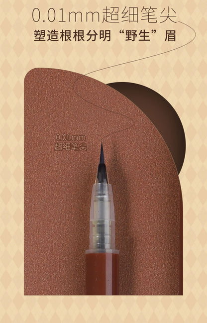 0.01mm Ultra Fine Liquid Eyebrow Pen Long Lasting Black Brown Waterproof Non-smudge Colorfast Natural Eye Brow Makeup Cosmetics