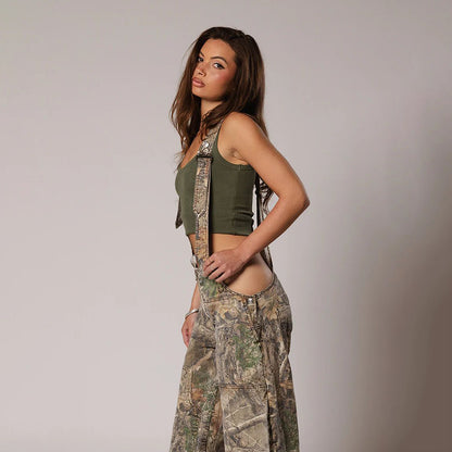 Jumpsuits Women Jeans Overalls Sexy Backless Vintage Full Length Denim Straight Pants Loose Pockets Distressed Washed Casual