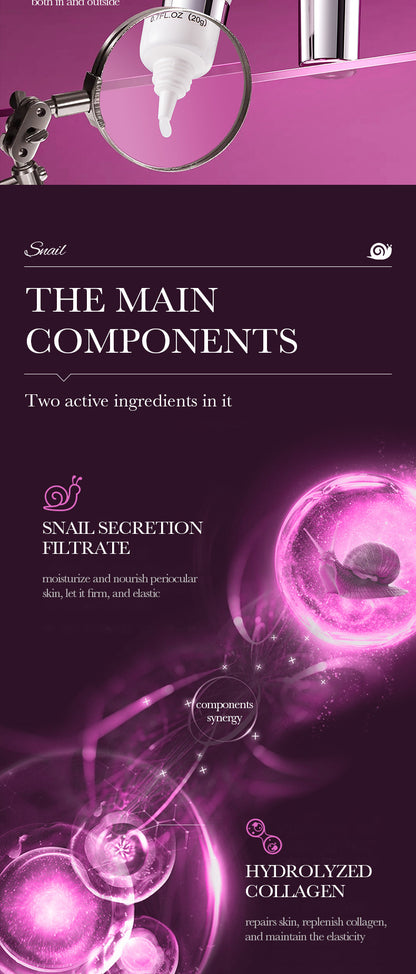 Remove Eyes Bags Eye CreamSnail Collagen Anti Dark Circles Anti-wrinkleMoisturizing Firming Beauty Eyes SkinCare Products