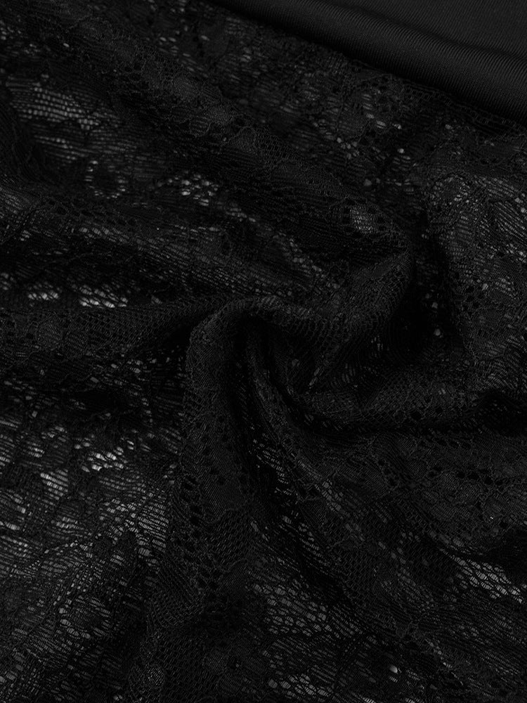 Elegant Lace Cut Out Maxi Dresses for Women 2025 Sexy Spaghetti Strap Patchwork Holidays Party Dress Summer Backless Long Dress