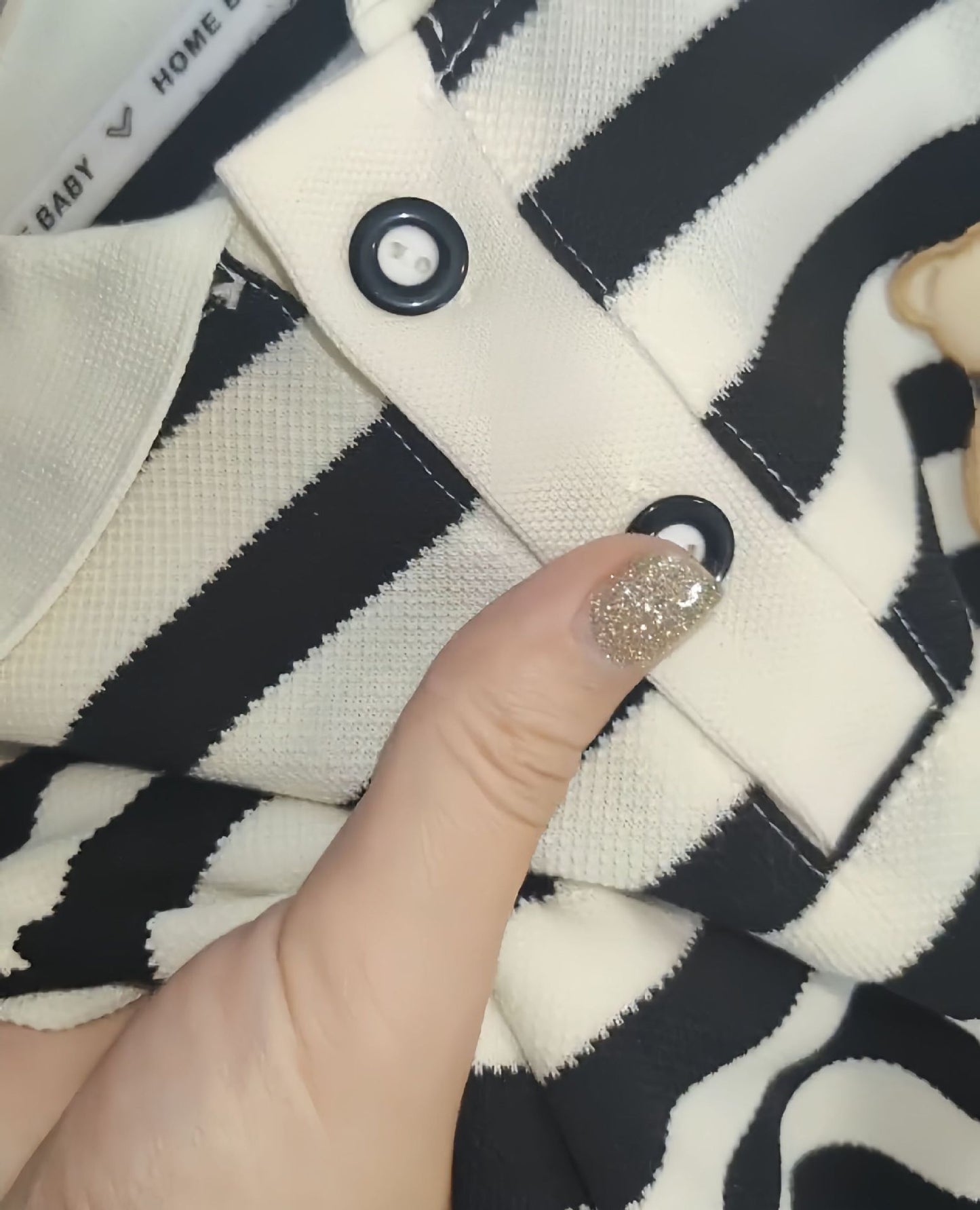 Girls Stripe Bear Polo Dress Summer Short Sleeve Flip Collar Baby Academy Style Trendy Dress Girls Aged 2-10