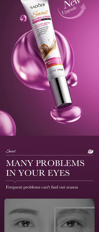 Remove Eyes Bags Eye CreamSnail Collagen Anti Dark Circles Anti-wrinkleMoisturizing Firming Beauty Eyes SkinCare Products