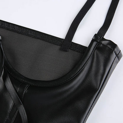 AltGoth Dark Casual Sexy Vest Women Animal Print Bodycon Slim Crop Tank Tops Gothic Punk Fashion Nightclub Corset Camisole Femme