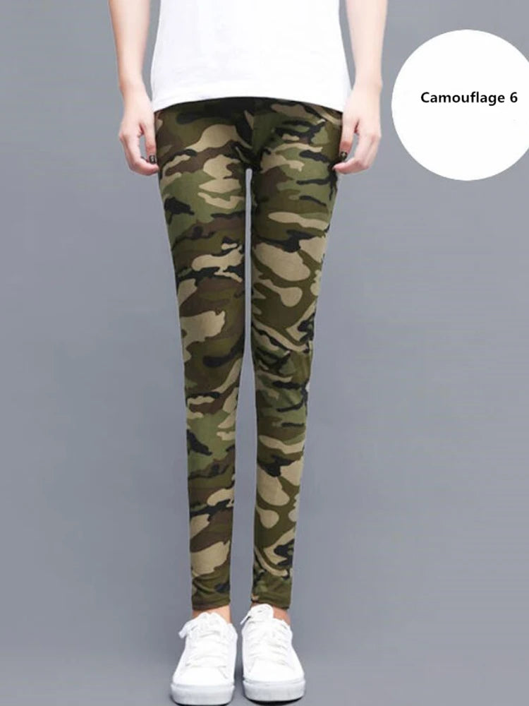 Women Fashion Camouflage Leggings Sexy Print Femme Push Up Pants Casual Camo Sport Workout Fitness Legging K208 Camouflage 6