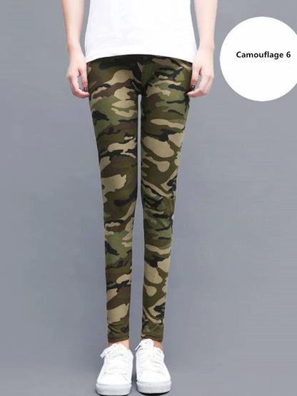 Women Fashion Camouflage Leggings Sexy Print Femme Push Up Pants Casual Camo Sport Workout Fitness Legging K208 Camouflage 6