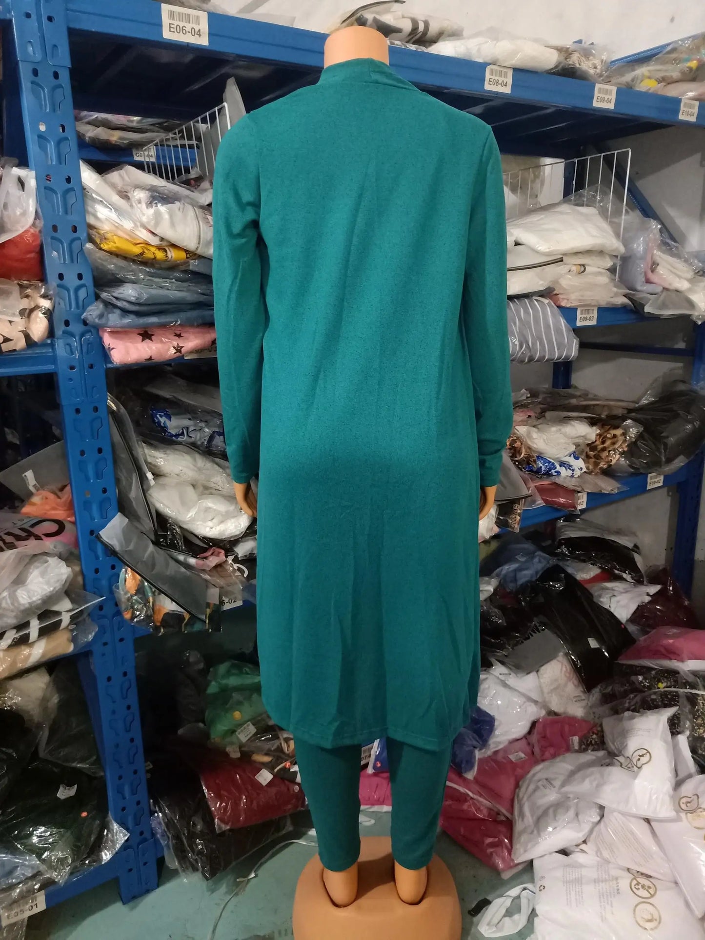 Two Piece Set Women Outfit 2023 Spring Fashion Drawstring Pocket Design U-Neck Sleeveless Skinny Jumpsuit & Long Sleeve Coat Set