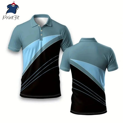 Men's Summer Striped Polo Shirt - Oversized Short Sleeve Sportswear | Confident Style for Every Occasion