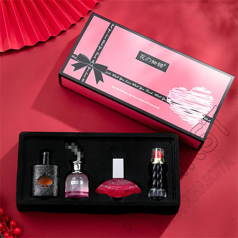 Private Brand Perfume Women Eau De Parfums Dames 105ml Perfumes De Mujer Originales Gift Box 4Pcs Set Natural Floral Scent Spray Badiee Stylez