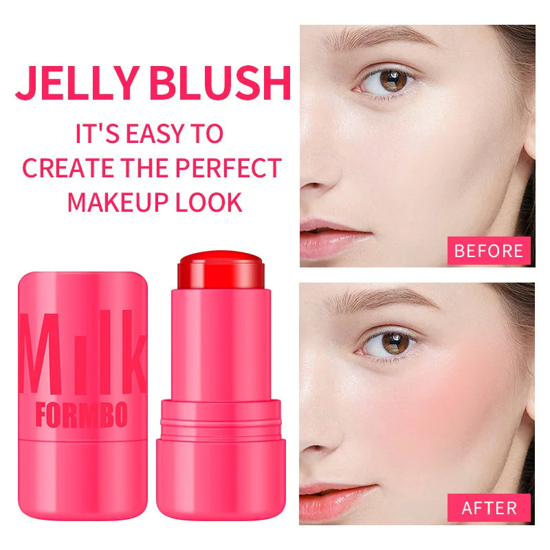 Face Makeup MILK Cooling Water Jelly Tint Lip & Cheek Blush Stain Hydrating Bouncy Jelly Texture Long Lasting Blush 5g