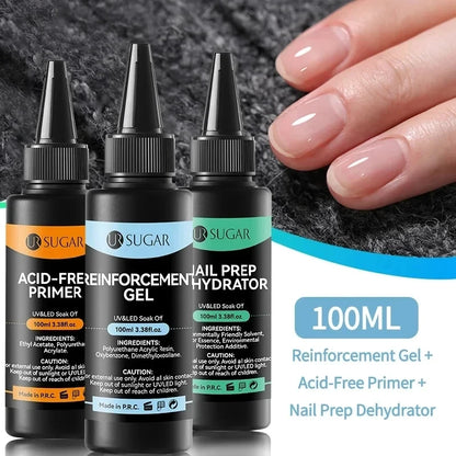 UR SUGAR 100ml Reinforcement Gel Nail Prep Dehydrator Nail Art Soak Off UV LED Base Gel No Wipe Top Coat Varnish Manicure